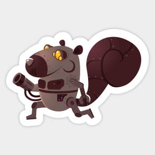 Robo Squirrel Sticker